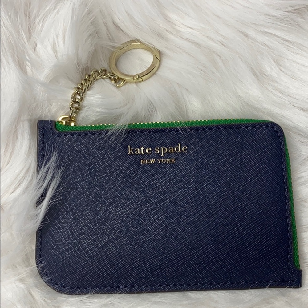 Kate Spade Medium L-zip Card Holder w/ Key Chain